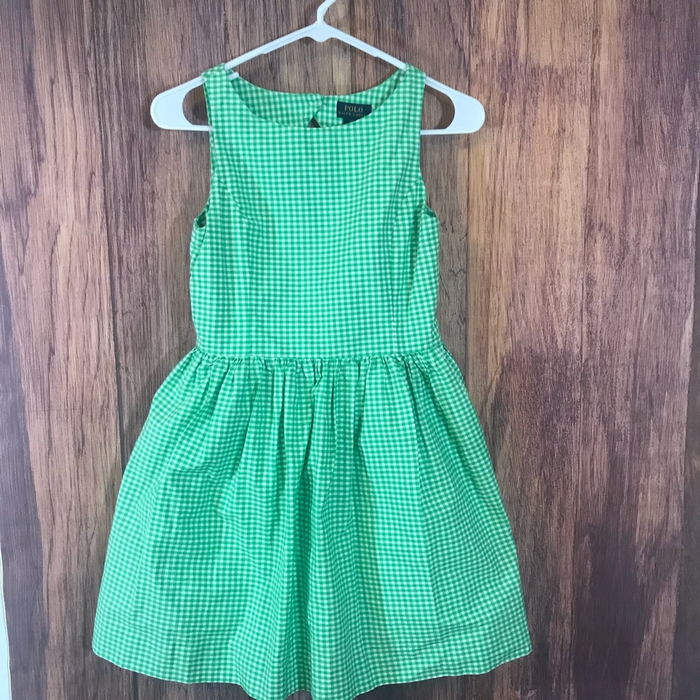 Ralph Lauren Green Gingham Dress